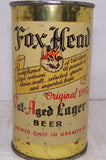 Fox Head Vat Aged Lager Beer, USBC 66-15, Grade 1- Sold on 12/12/16