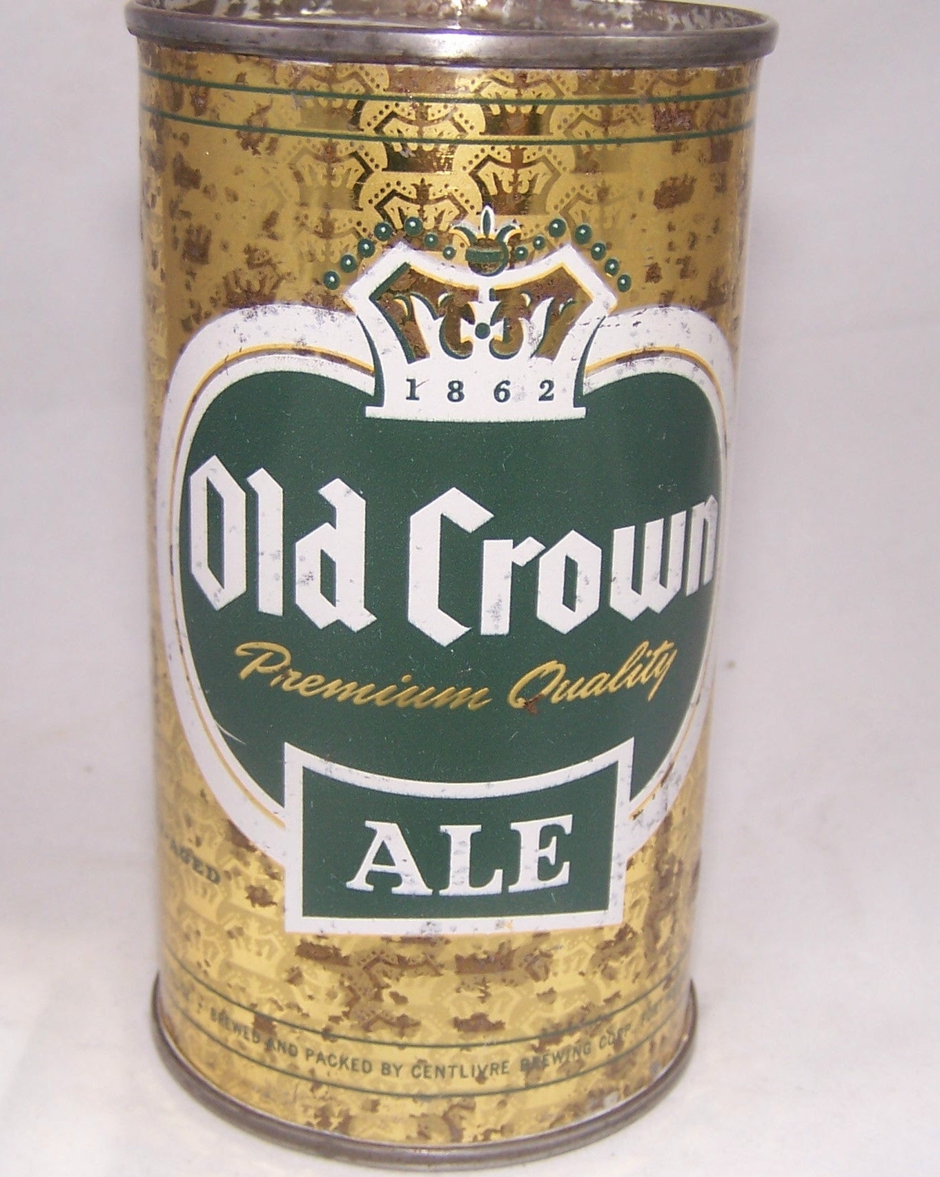 Old Crown Ale set can (Lazy Aged on Side) USBC 105-08, Grade 1-/2+ Sold on 11/23/16