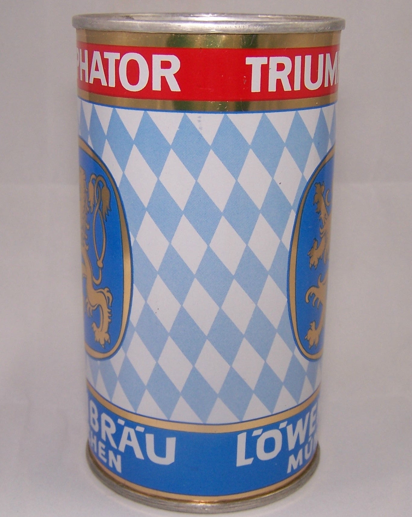 Lowenbrau Munchen Triumphator, Rolled can, Grade A1+ Sold 3/10/15