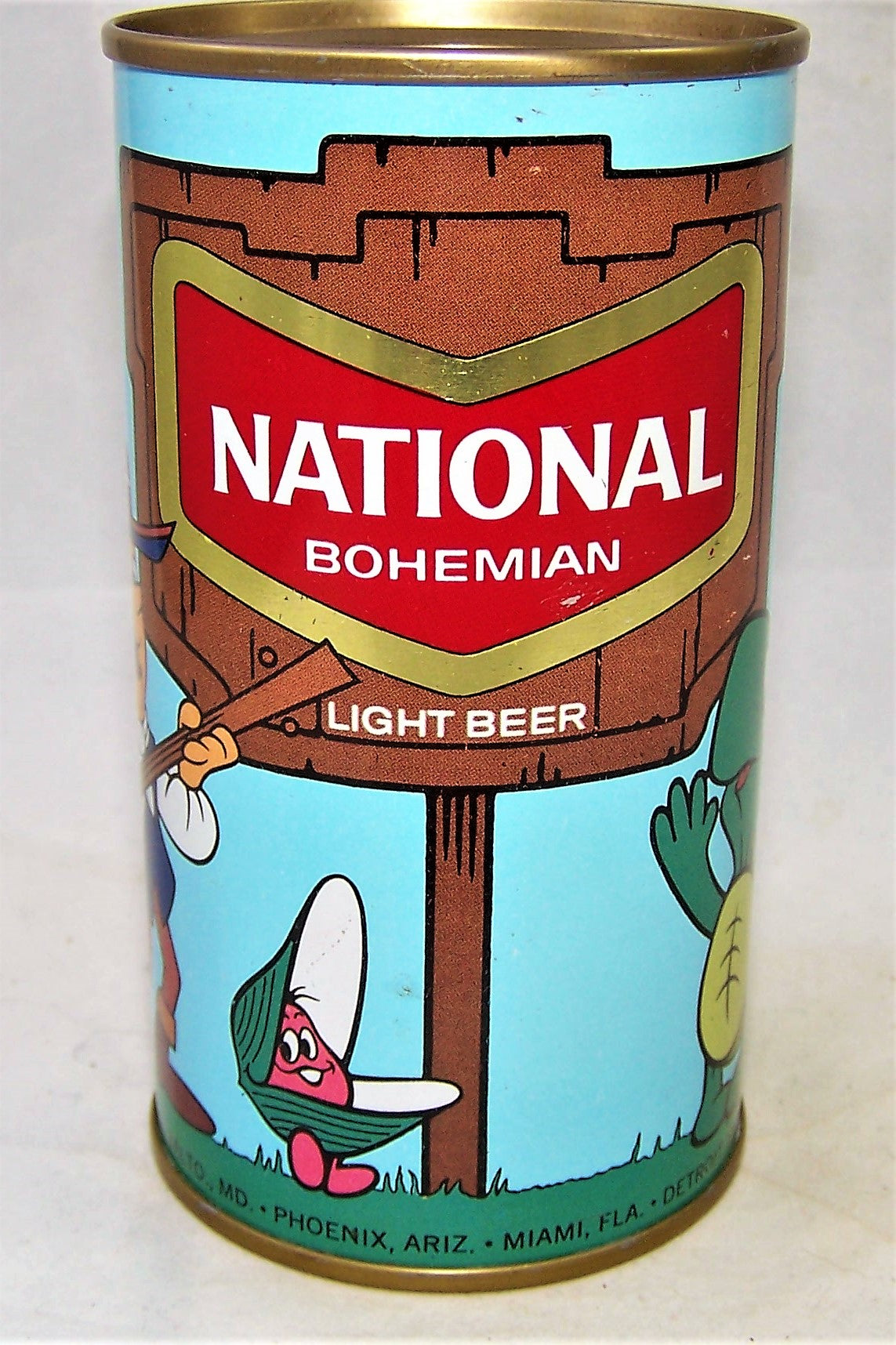 National Bohemian Cartoon Can, USBC II 97-05, Grade 1/1+