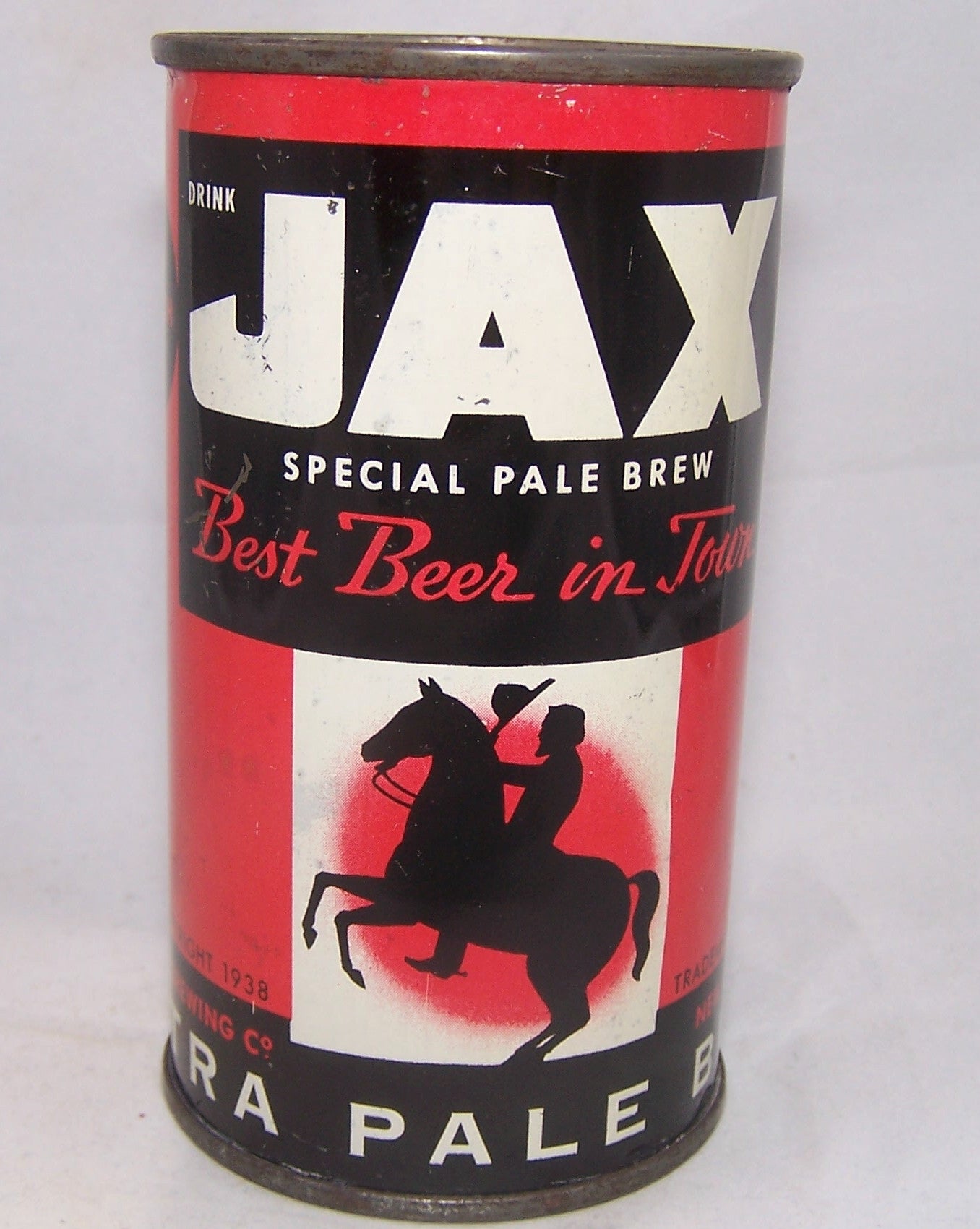 Jax Extra Pale Beer, "Best Beer In Town" USBC 86-09, Grade 1ish  Sold on 2/20/18