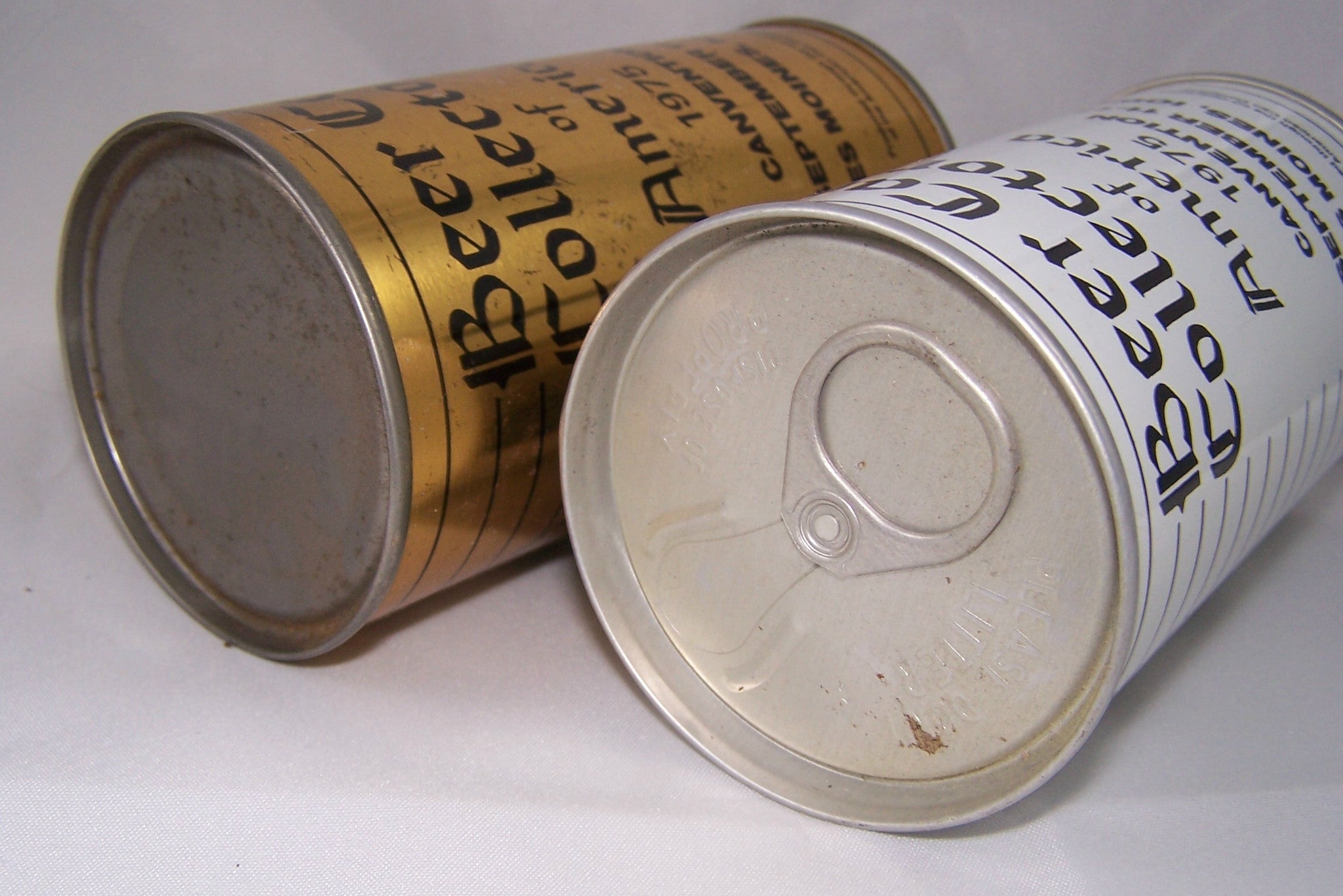 Pair of BCCA 1975 Canvention cans, USBC II 208-30, and Test can. Sold 6/25/15
