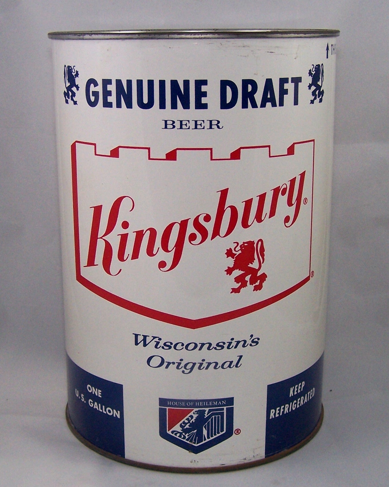 Kingsbury Genuine Draft Beer, One Gallon, USBC 245-6, Grade 1/1+ Sold on 02/01/16