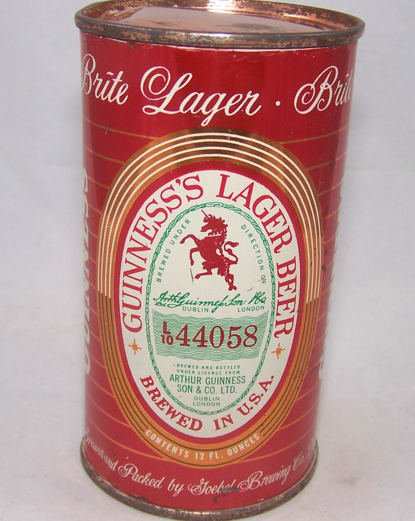 Guinness's Lager Beer (44058) USBC Not Listed, Grade 1 to 1/1+ Sold on 03/19/17