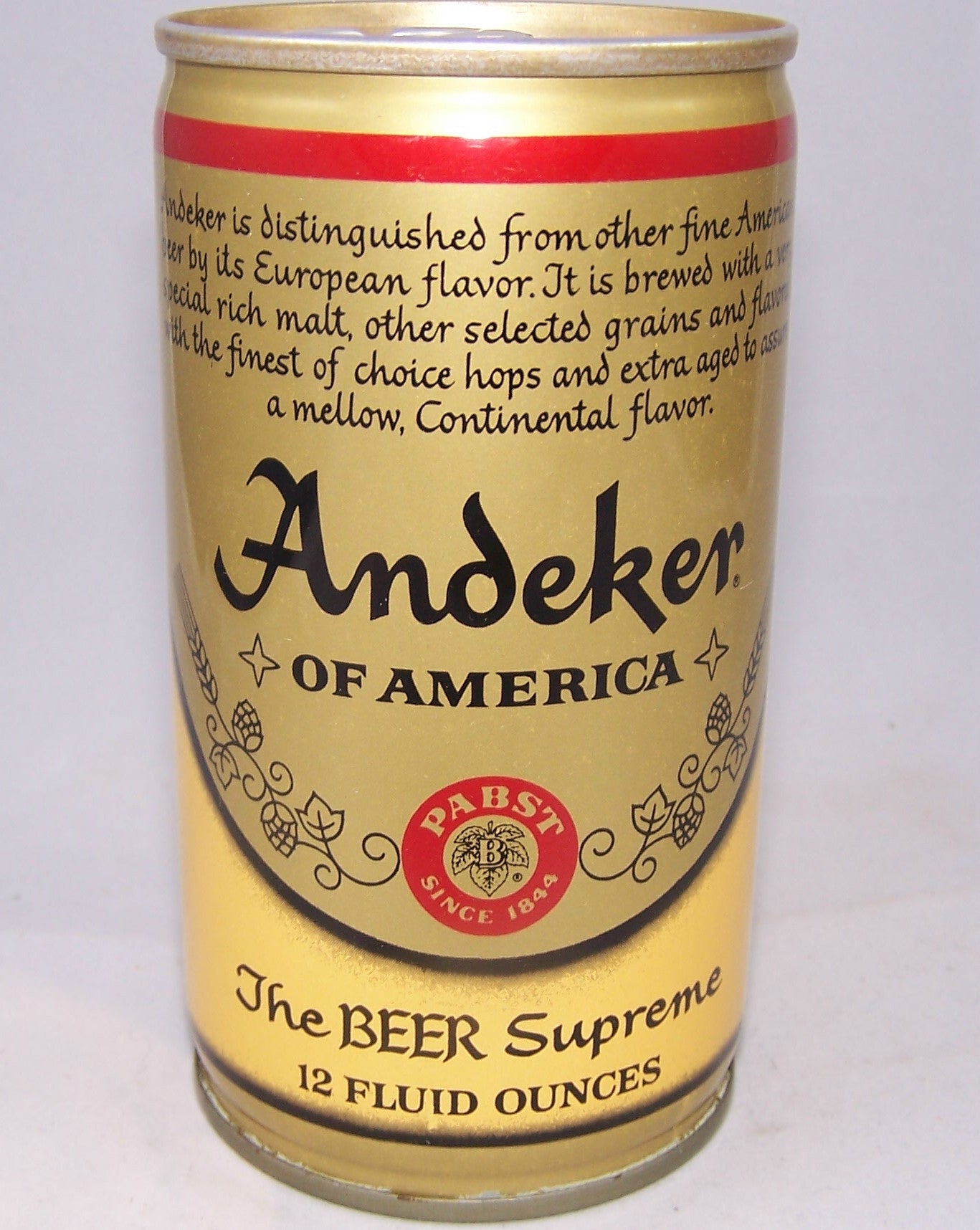 Andeker Of America Beer, Test Can, USBC II N.L Grade A1+ Traded