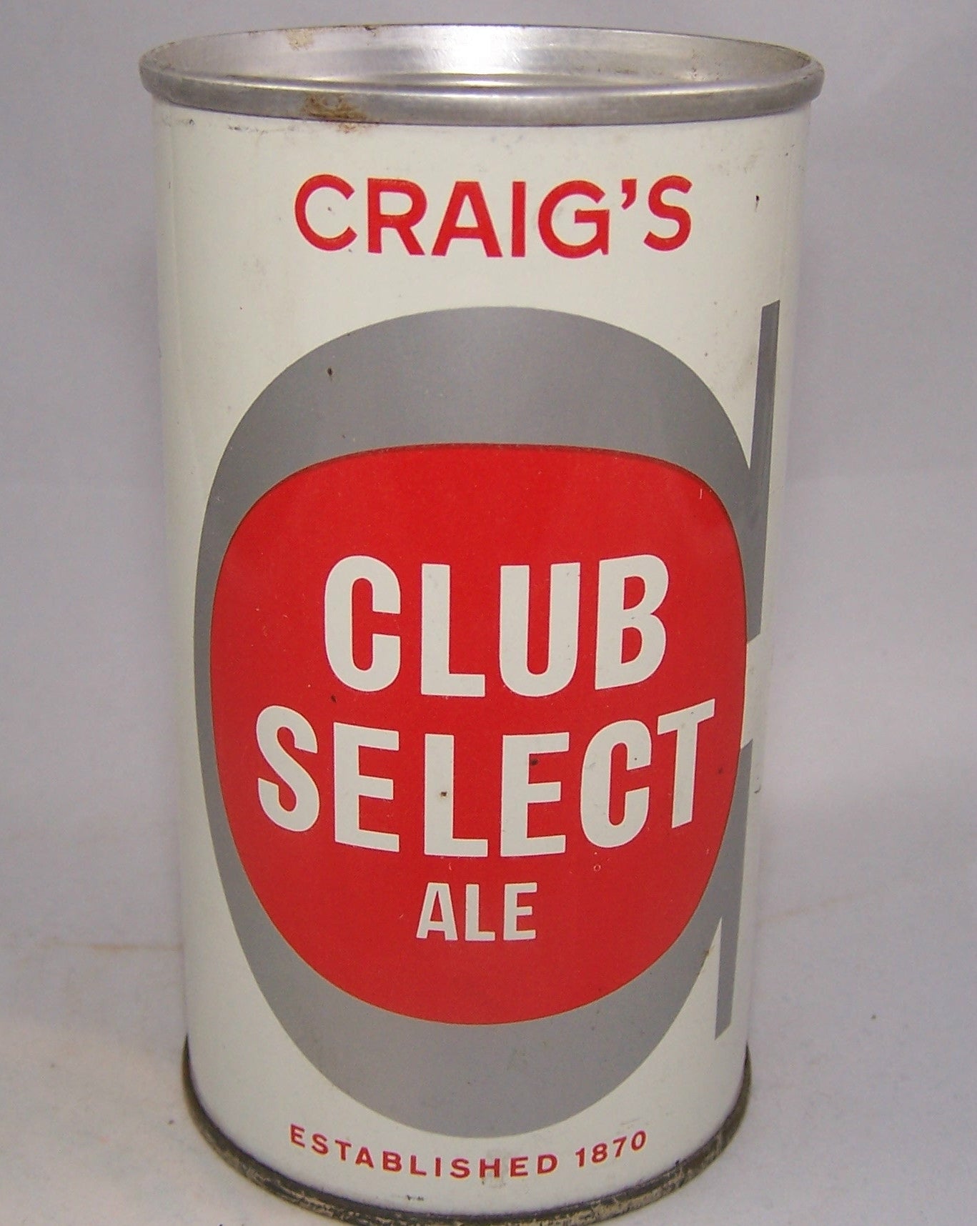 Craig's Club Select Ale ziptop, Grade 1/1+ Sold on 10/14/15