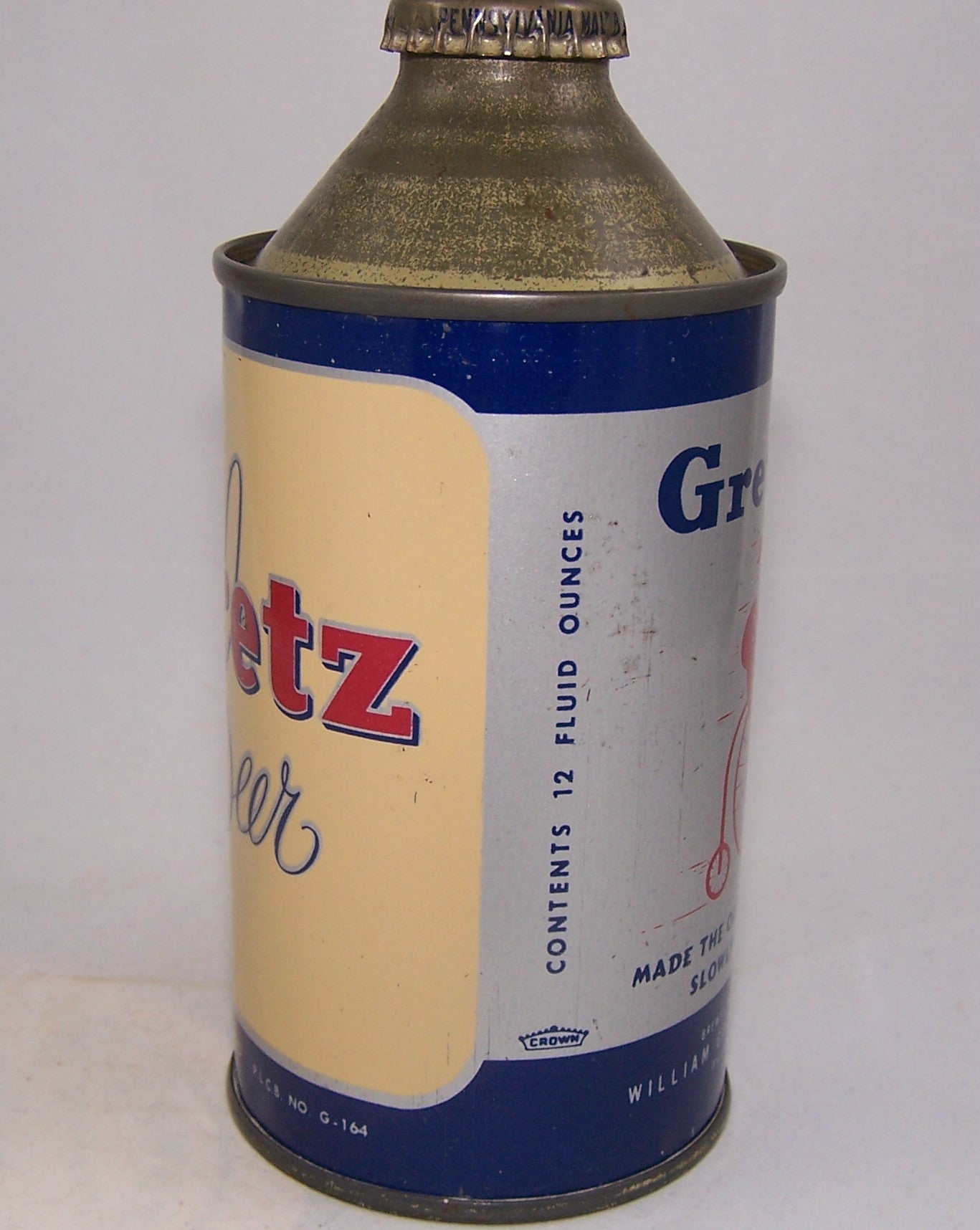 Gretz Beer, USBC 167-30, Grade 1 Sold 1/8/16