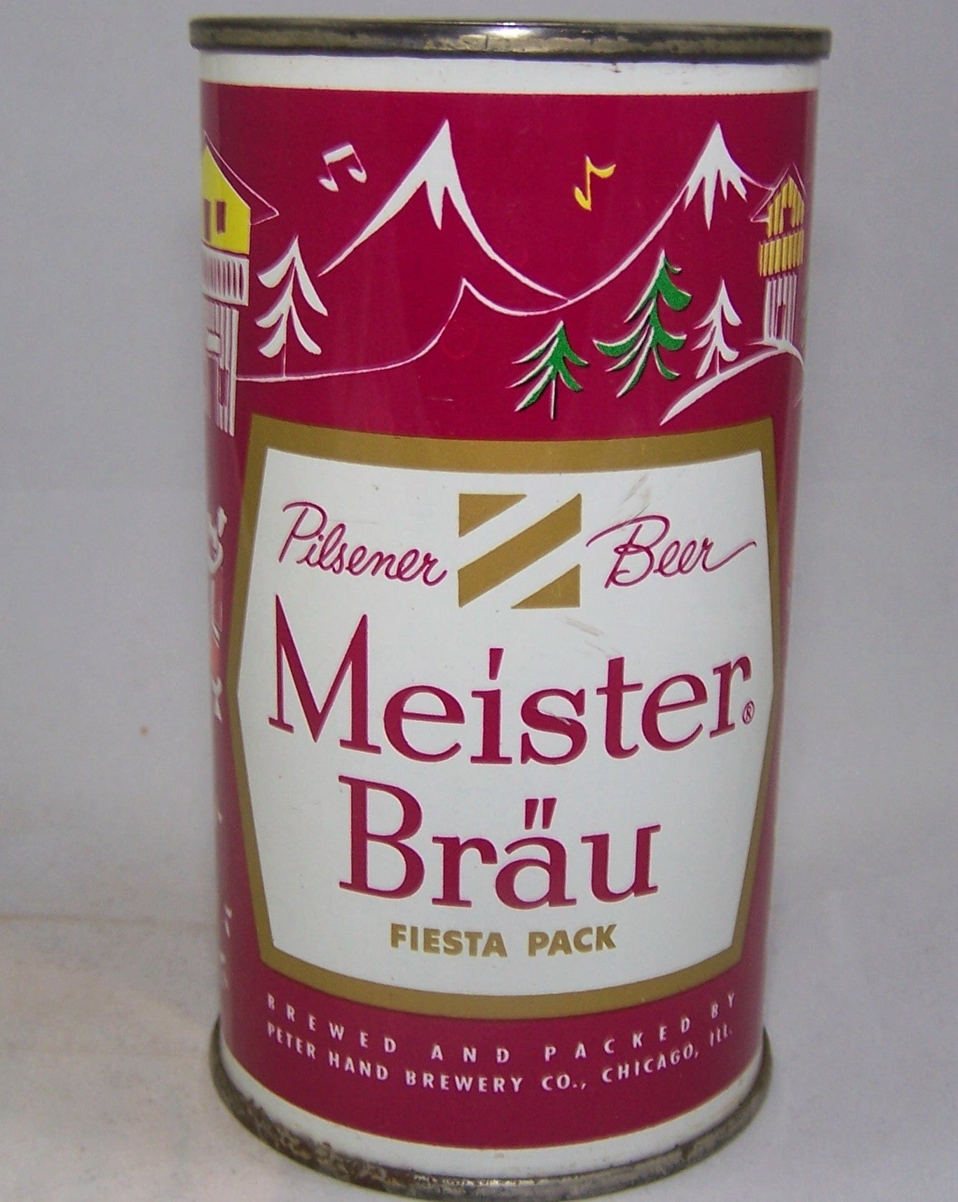 Meister Brau Pilsener Beer, Country Can, (Switzerland) USBC 97-16, Grade A1+ Sold on 10/22/15
