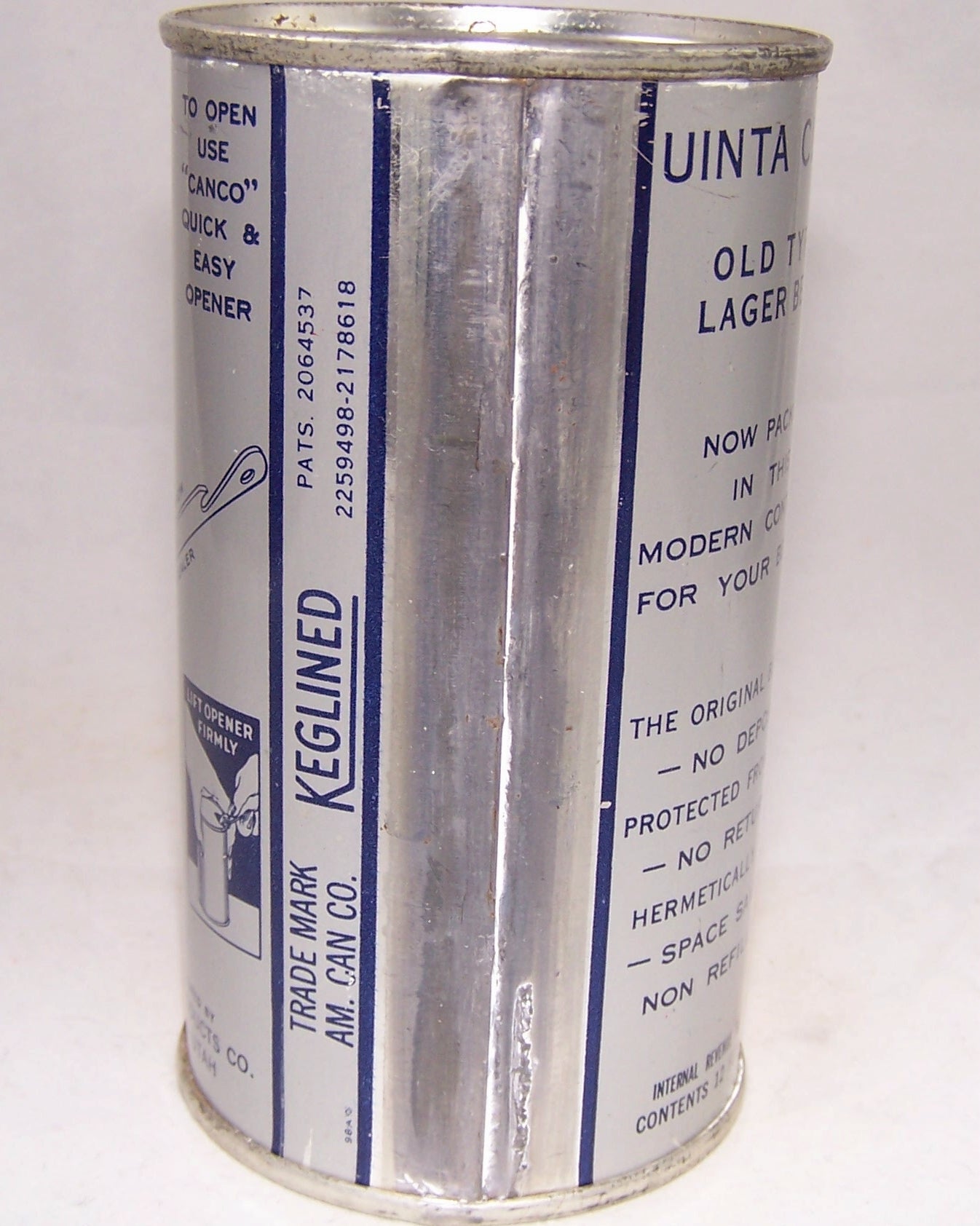 Uinta Club "Old Type Lager" Beer, Lilek # 823, Grade 1/1+ Sold on 10/16/18