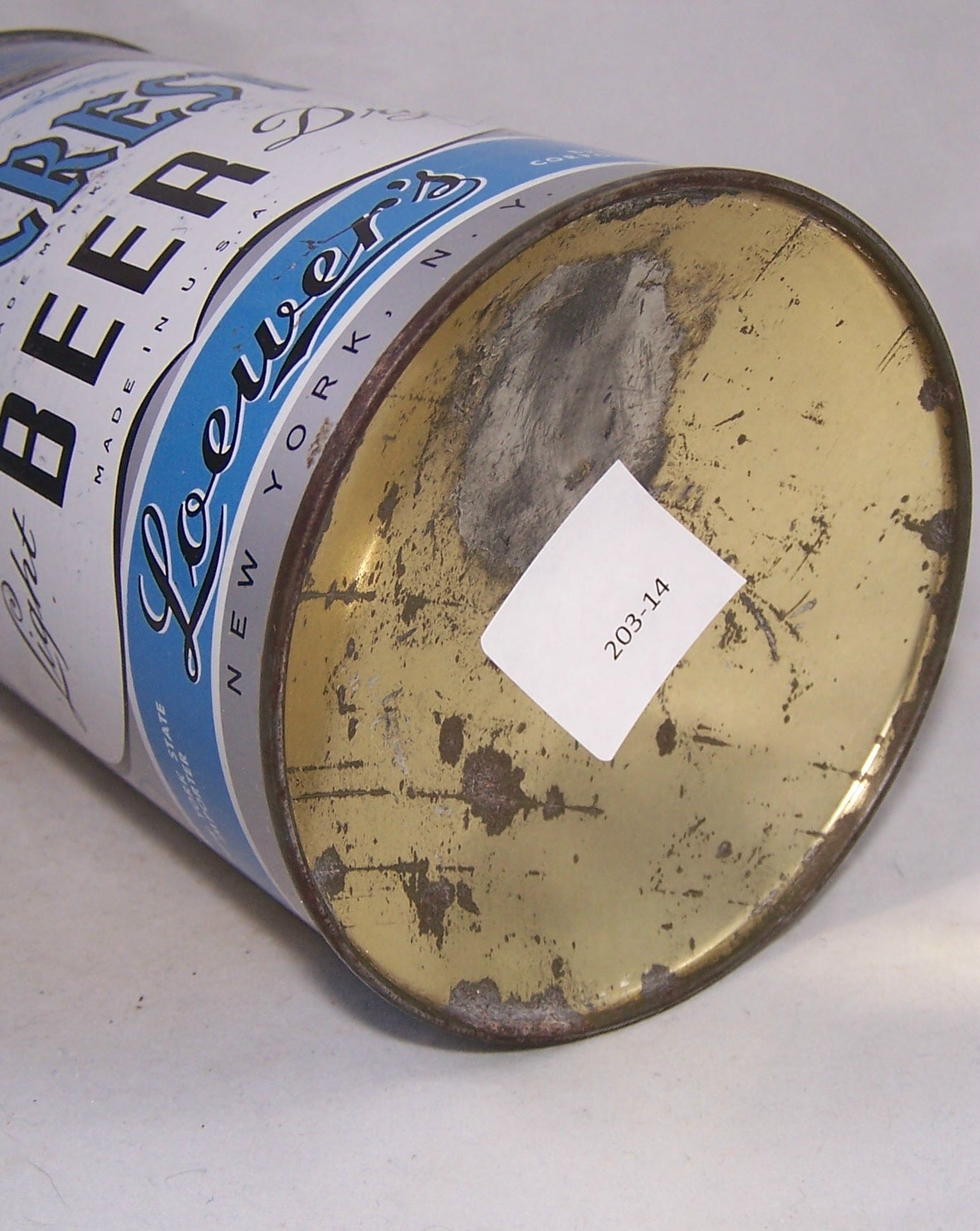 Blue Crest Beer, USBC 203-14, Grade 1/1+ Rolled Can Sold on 01/30/18