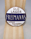 Freimann's Old Lager, Ball Knob Insert, Tap Marker page 119-1238 Grade 9+ Sold on 02/12/16