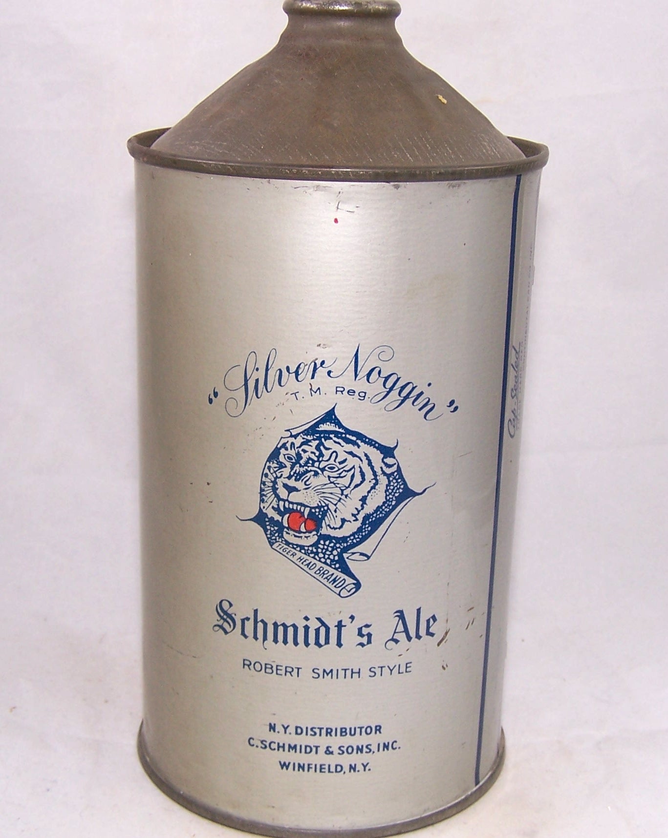 Schmidt's Tiger Cream Ale (4 Lines of Text) USBC 219-01, Grade 1/1+ Sold on 10/22/17