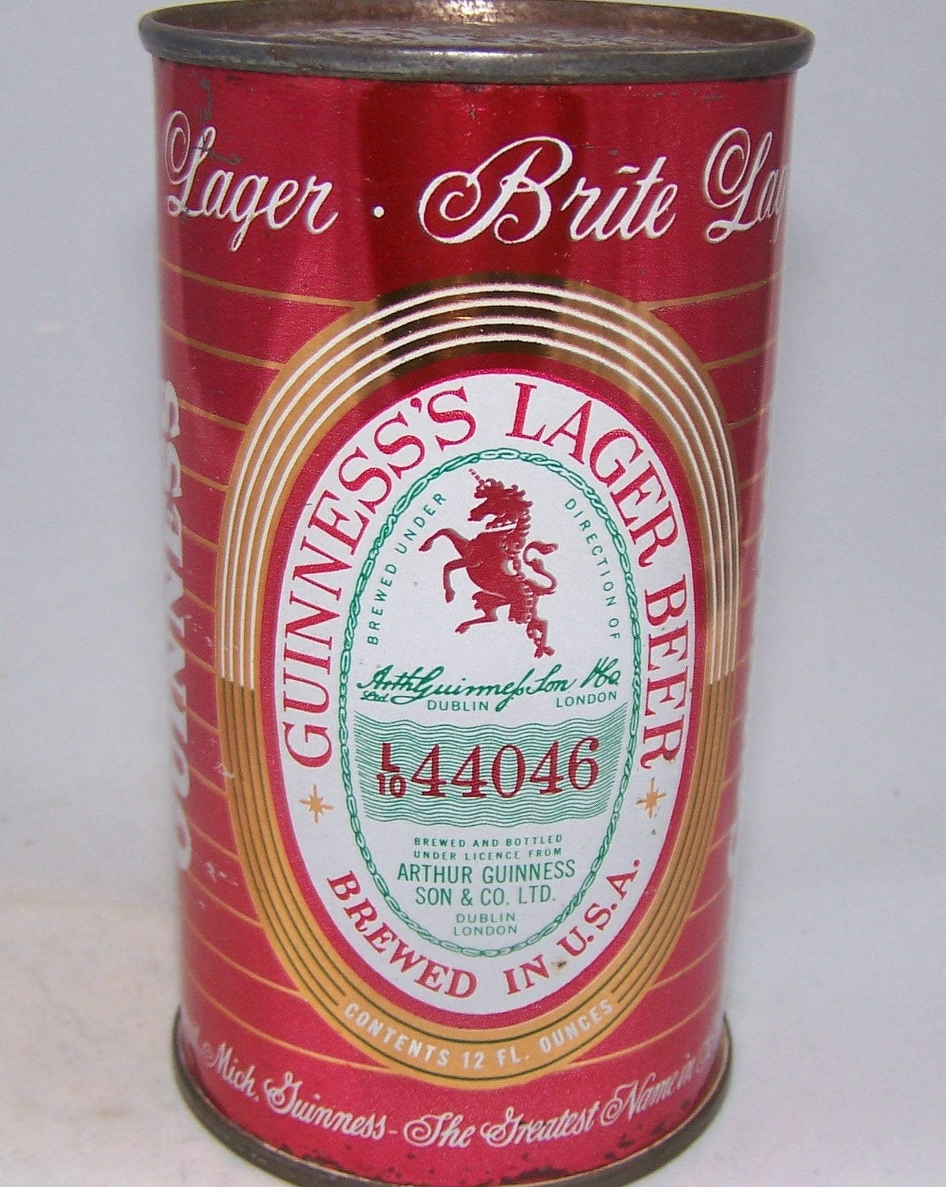 Guinness Lager Beer (44046) Detroit, USBC Like 78-02, Grade 1 to 1/1+Sold on 11/30/15
