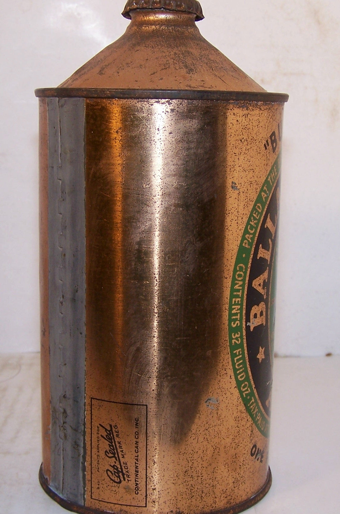 Ballantine Ale "Bumper" USBC 202-7, with crown, Grade 1-