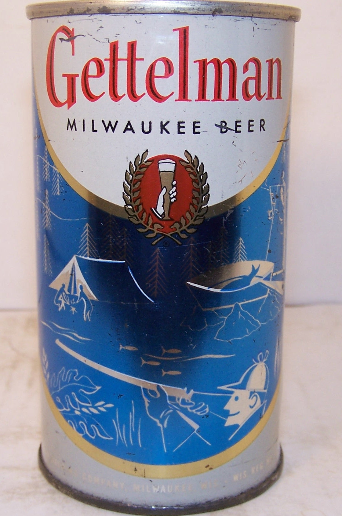 Gettelman "fishing" beer, USBC 69-11, Grade 1- Sold 4/24/15