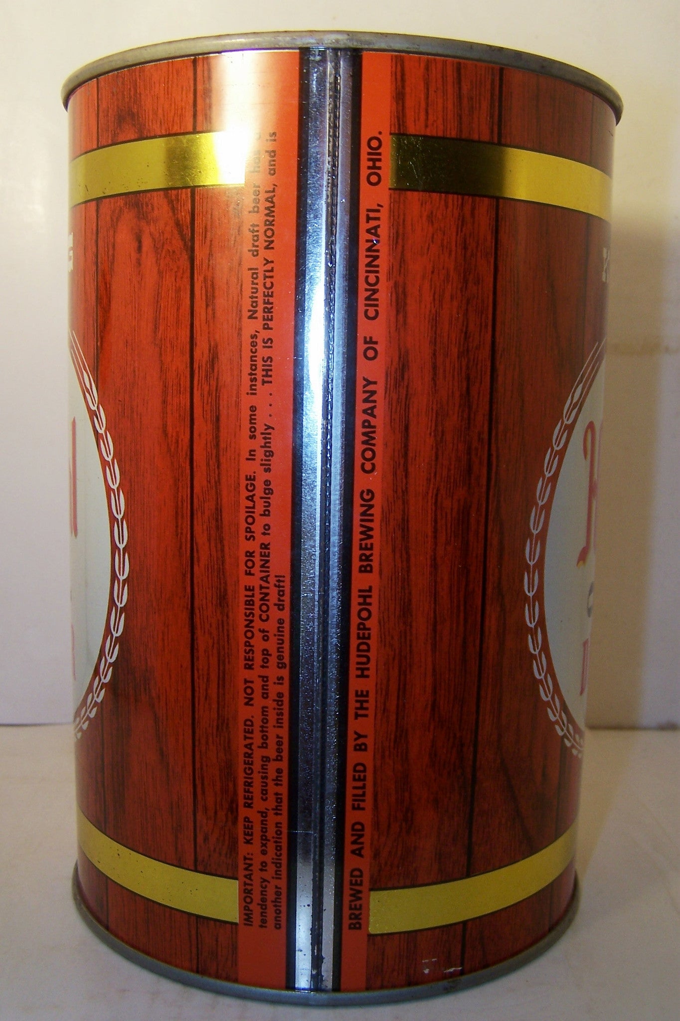 Hudepohl Original Draft Beer, "Tall Can" USBC 245-4 Grade 1/1+