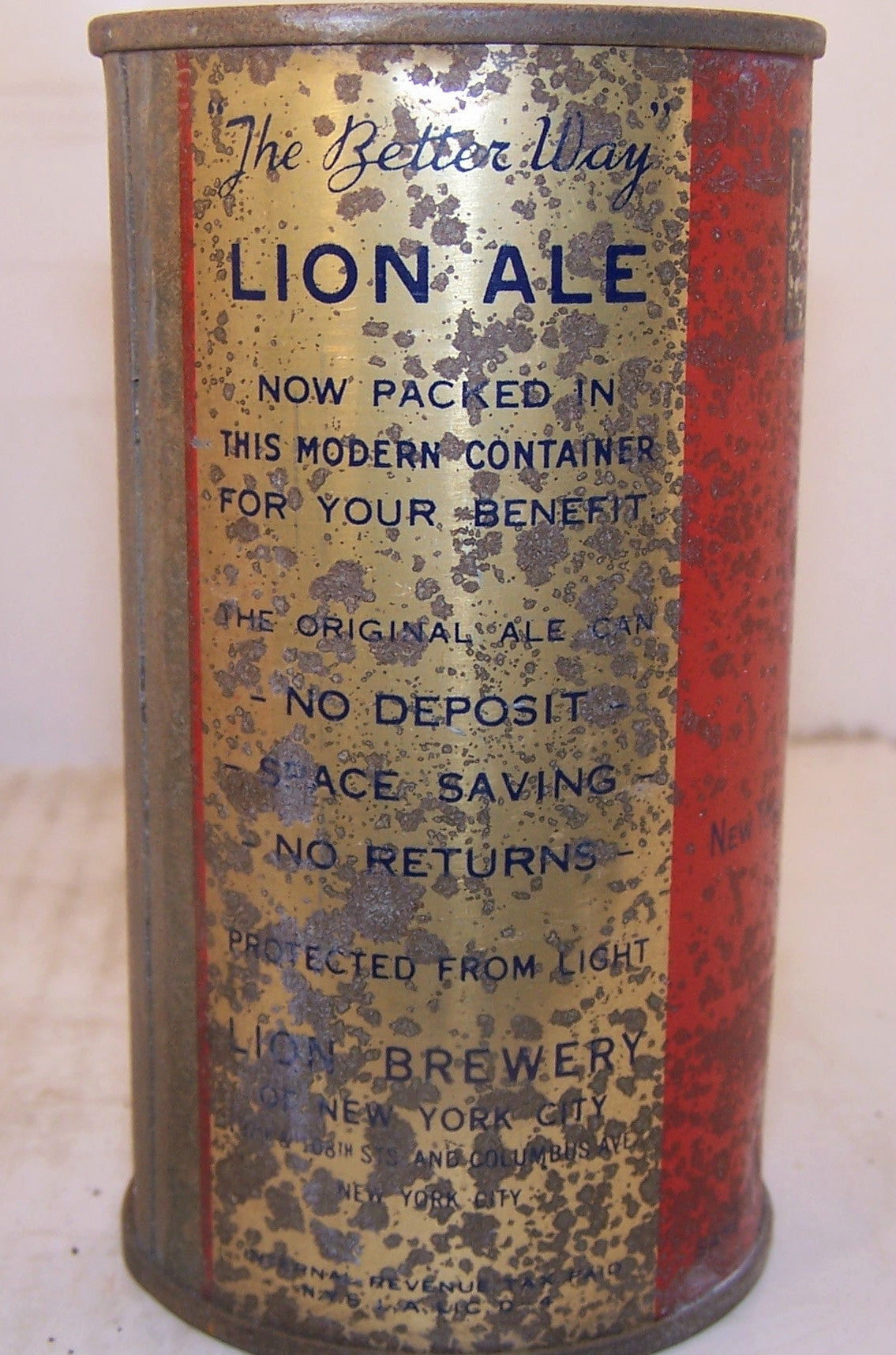 Lion Ale O.I USBC 91-33 indoor heavy humidity, Grade 2  Sold 12/30/14