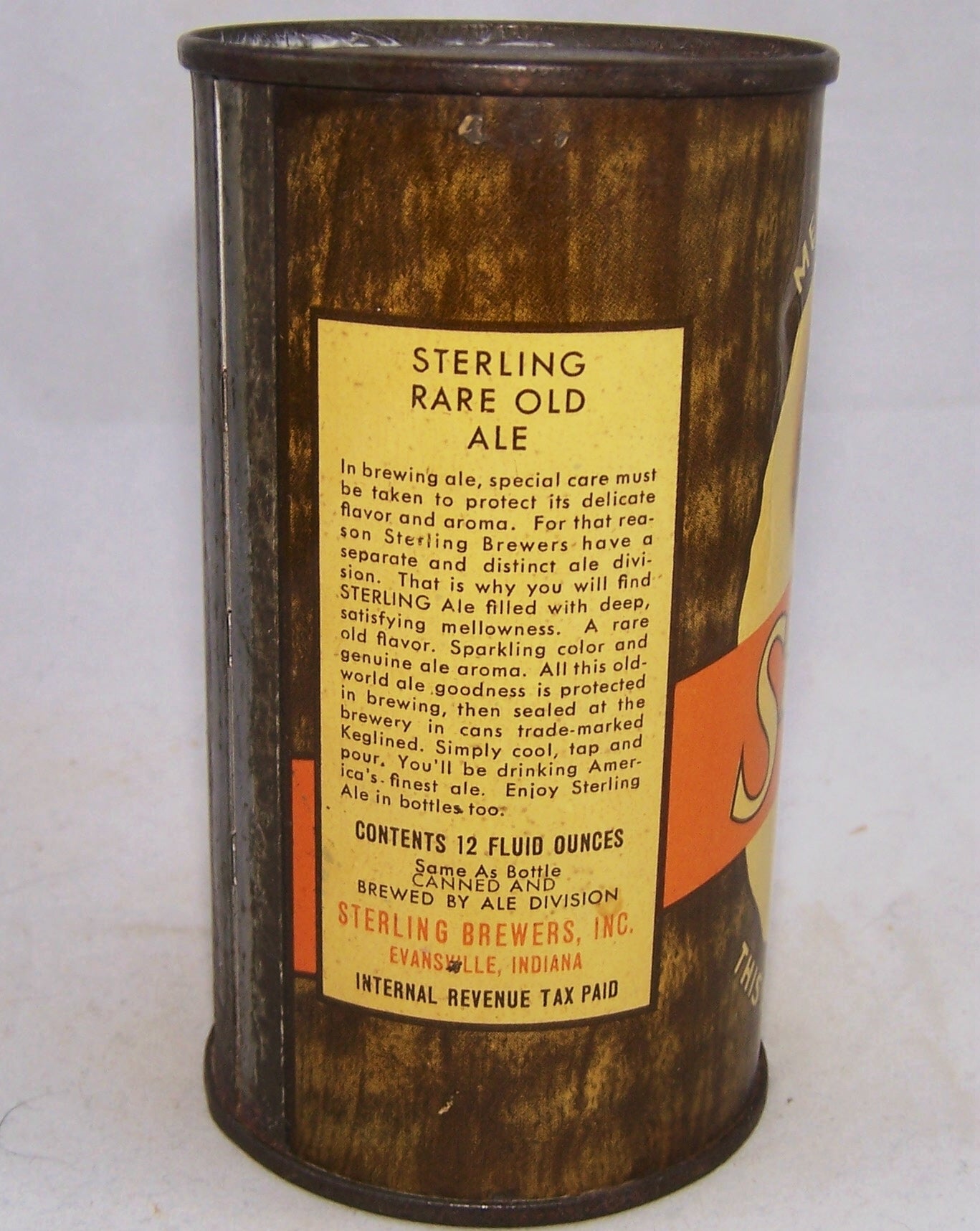 Sterling Ale "Mellowed By Age" Lilek # 771, Grade 1- Sold on 03/03/18