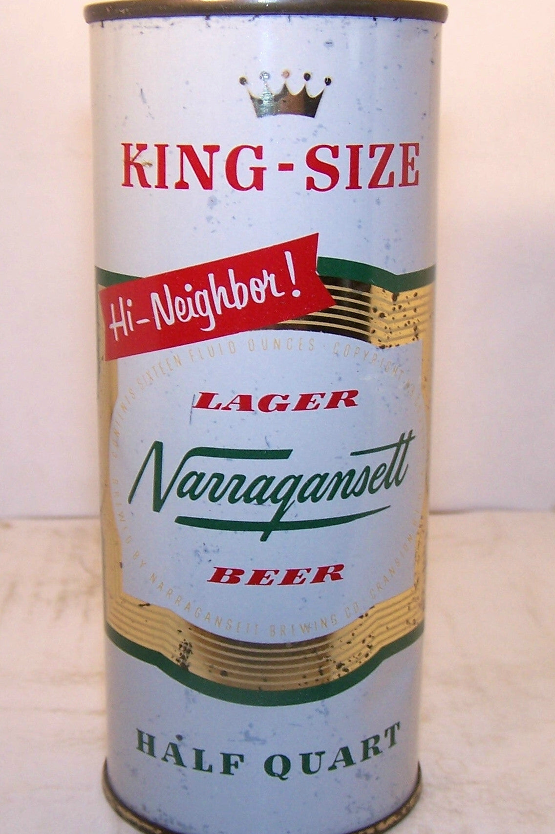 Narragansett HI Neighbor, King Size, USBC 232-26, Grade 1- Sold on 2/11/15