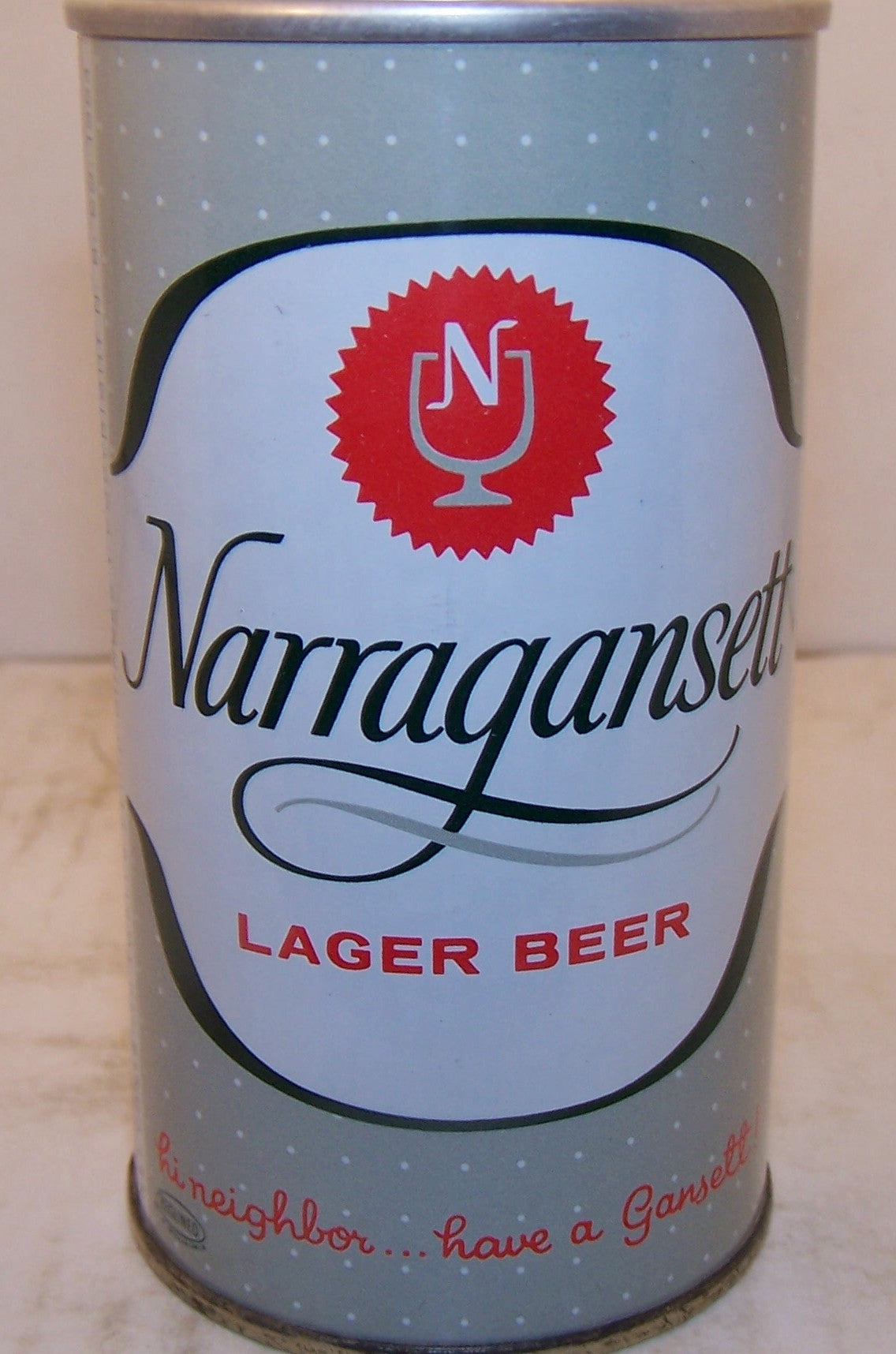 Narragansett Lager Beer, USBC II 96-1 Grade A1+ Sold in 2016