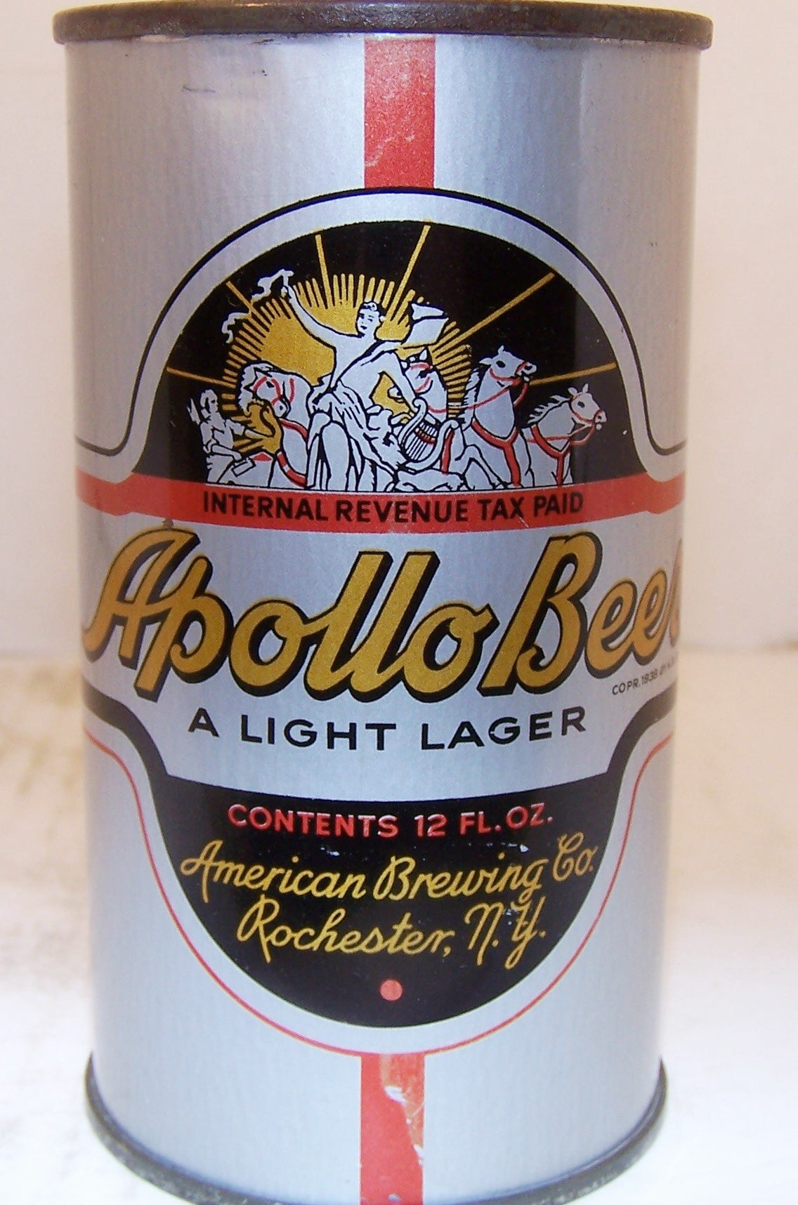 Apollo Beer A light Beer, Lilek page # 40, Grade 1 Sold on 12/18/15