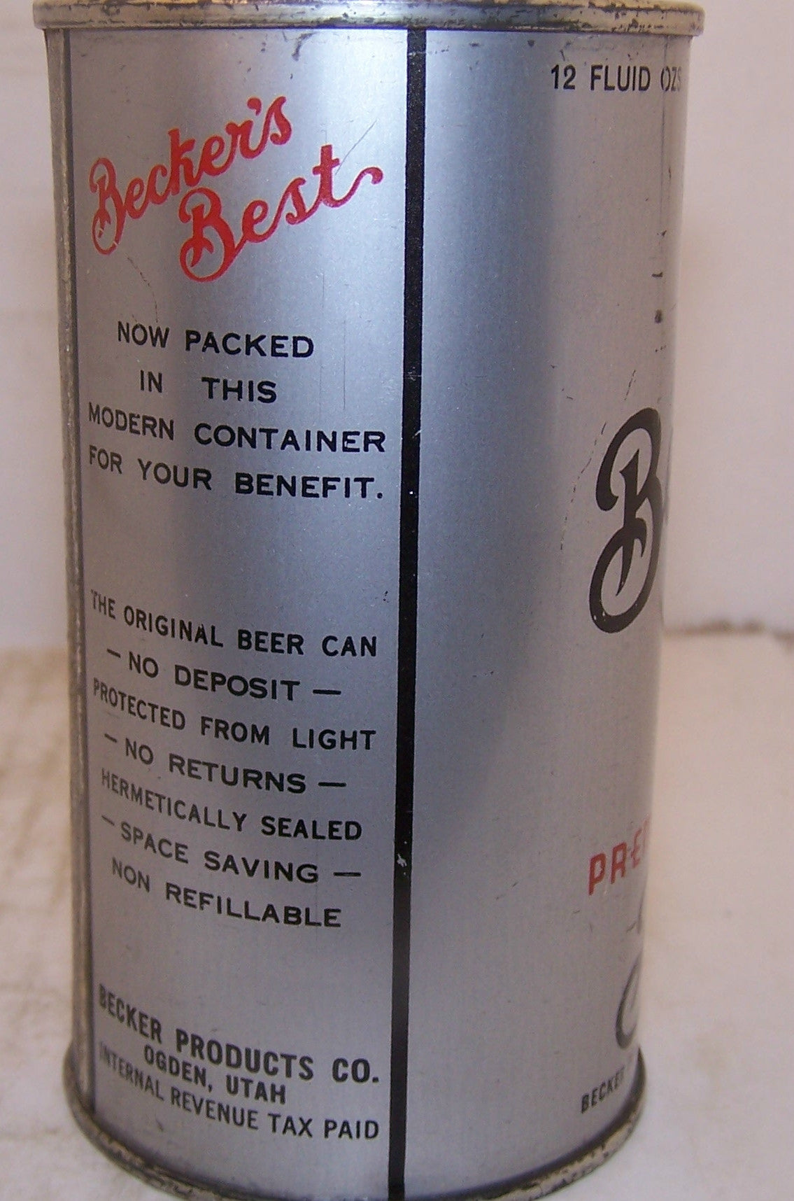 Becker's Best Pale Premium Beer, Lilek page # 98 Grade 1/1- sold on 11/30/14