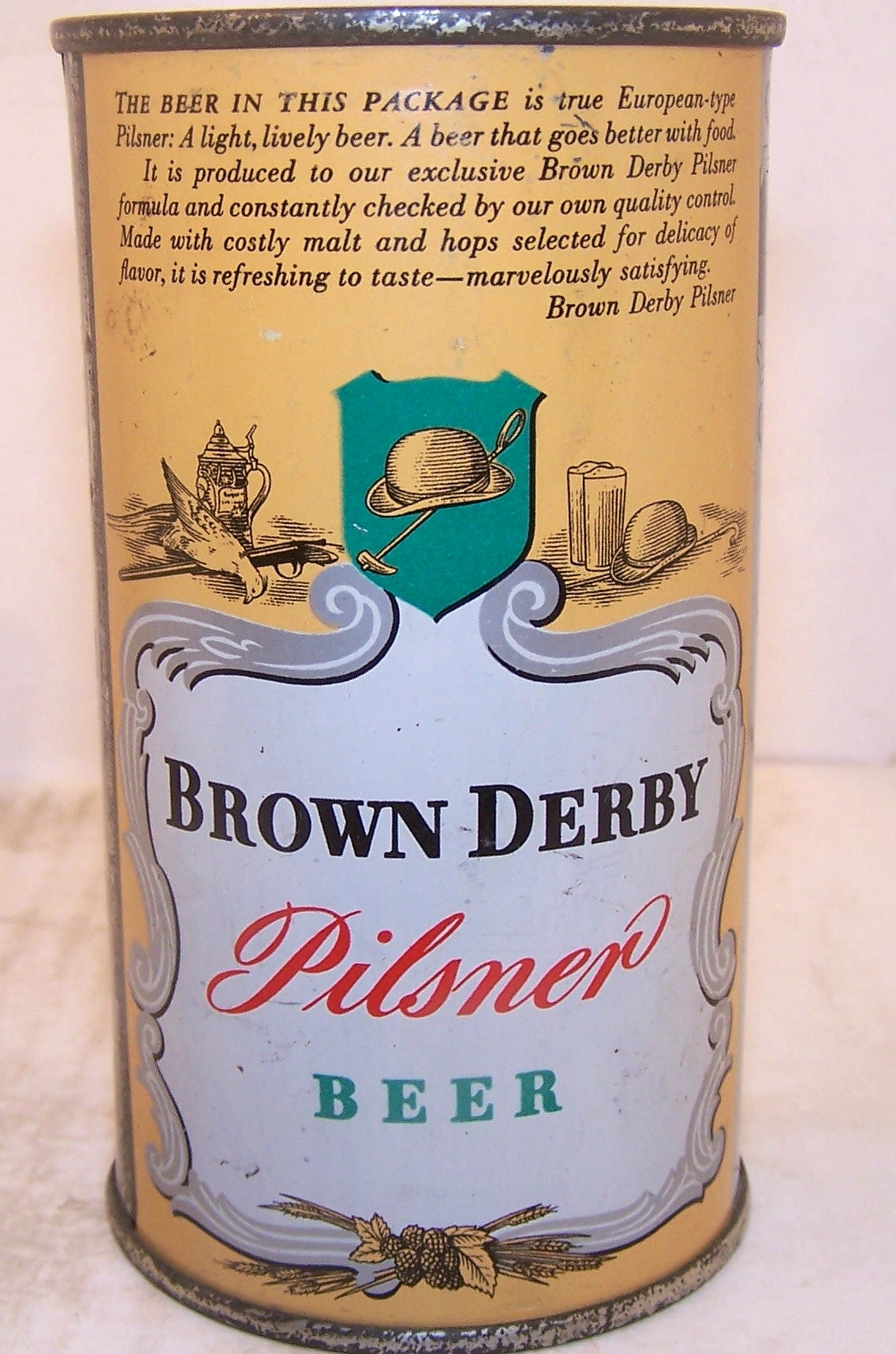 Brown Derby Pilsner Beer, Lilek page # 136, Grade 1 Sold 2/27/15