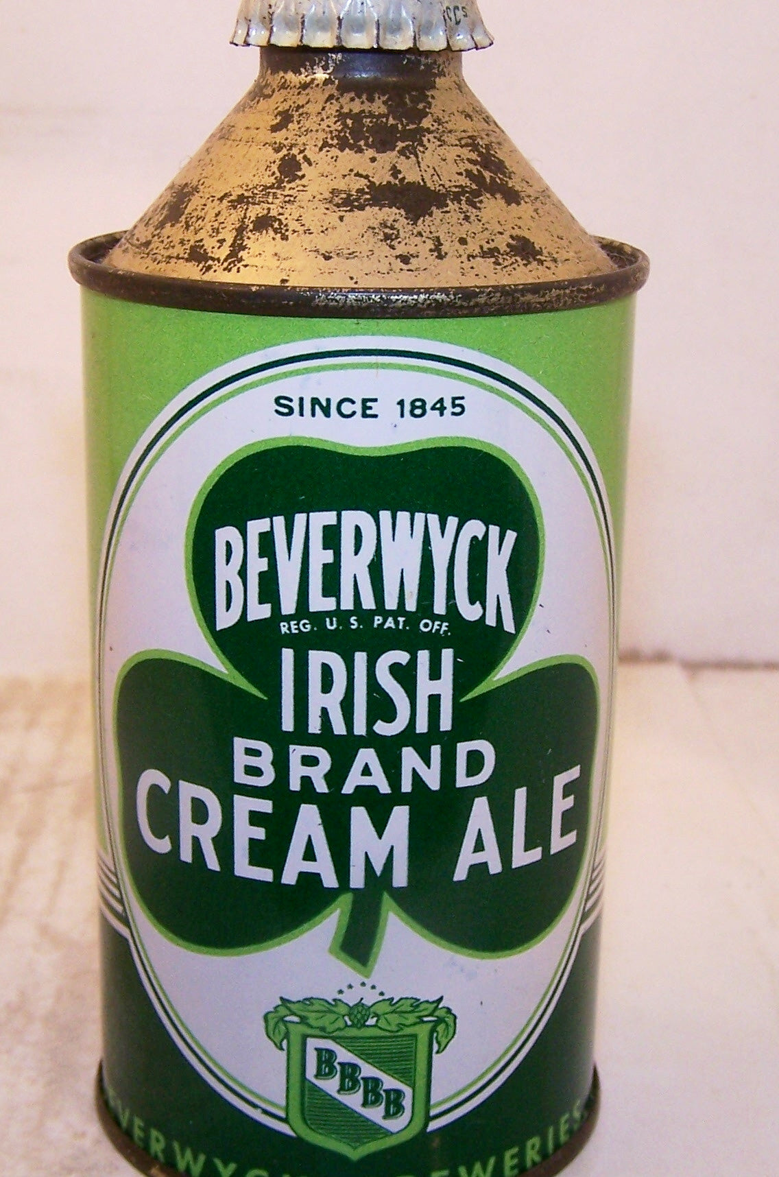 Beverwyck Irish Brand Cream Ale, USBC 152-7 Grade 1/1+  Sold on 2/28/15