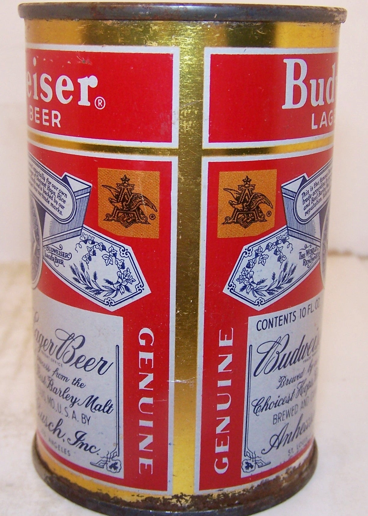 Budweiser 10 ounce Lager Beer, USBC 44-9 Grade 1- Sold on 10/11/15
