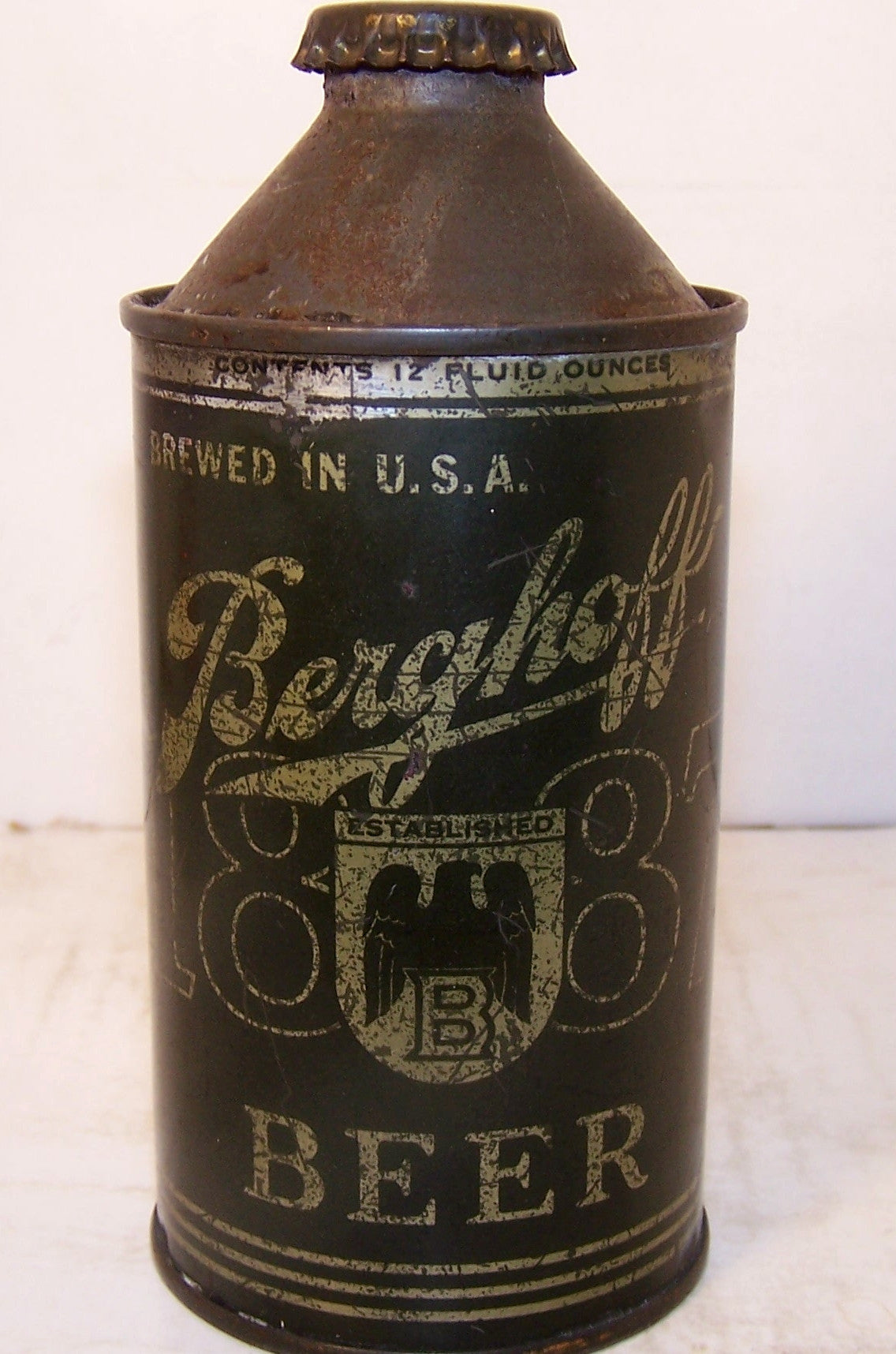Berghoff Beer Olive Drab, USBC 151-23, Grade 1/1- Sold!!