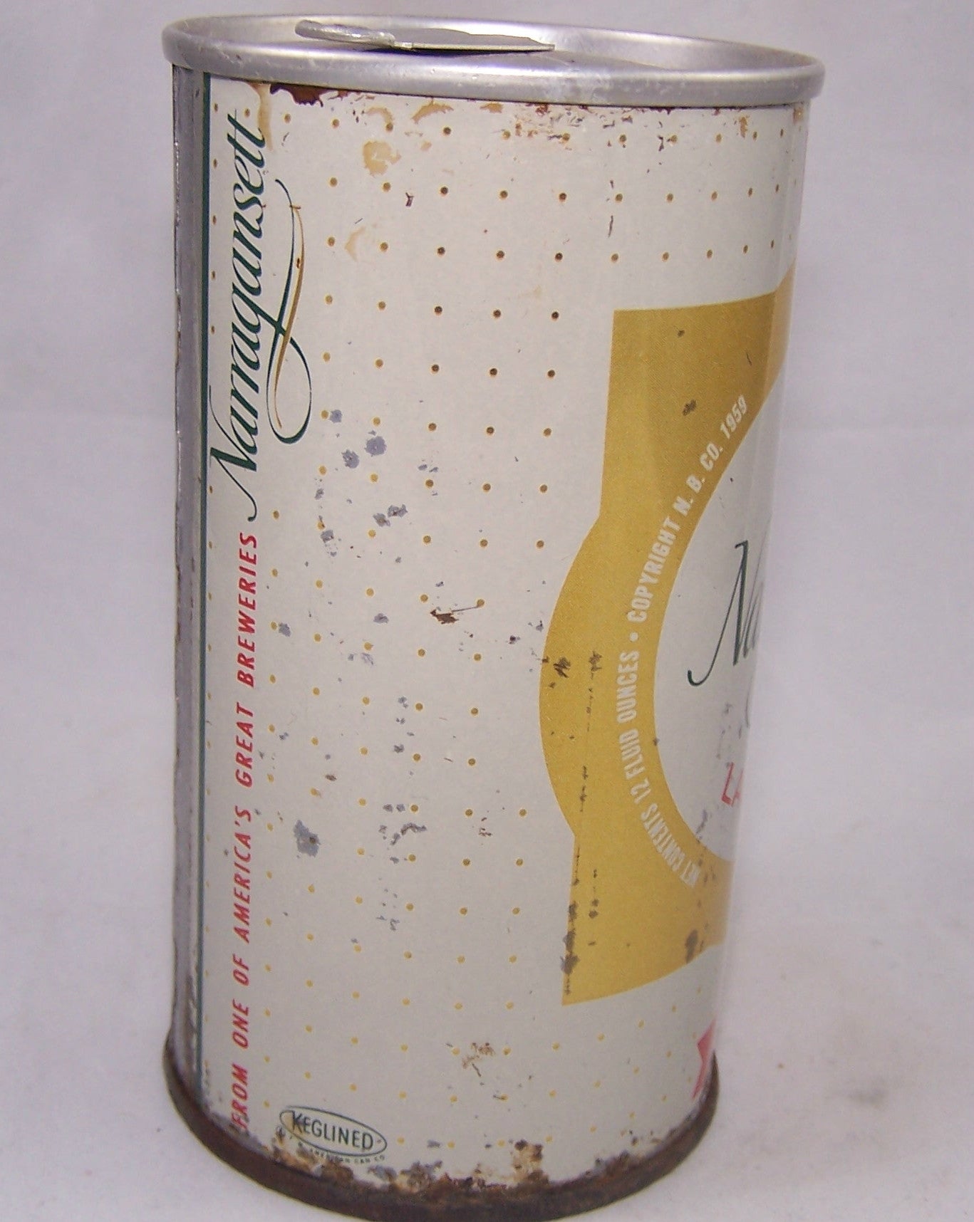 Narragansett Lager Beer "Flip Top" USBC II 95-38 , Grade 1- sold on 10/08/16
