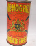 Monogram Lager Beer, Lilek Actual Can #536, Grade 1- Sold on 02/24/17