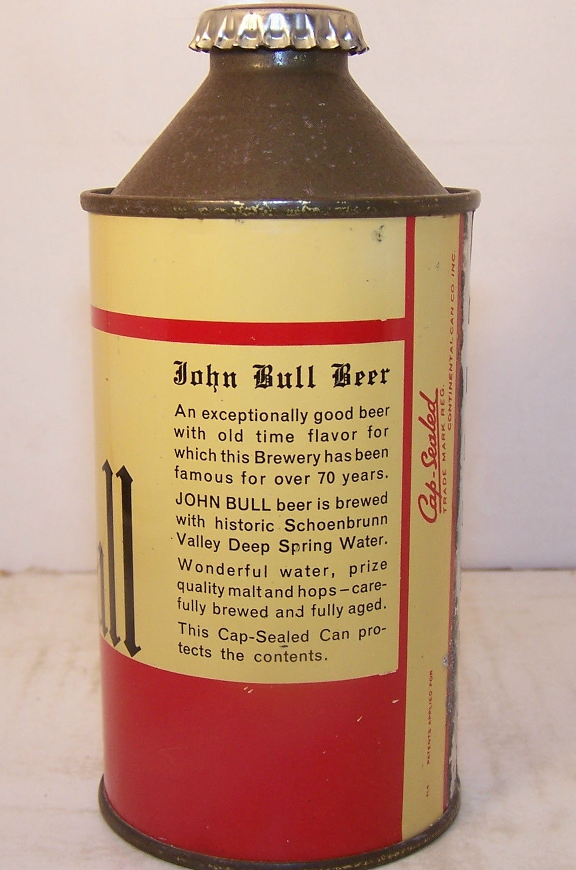 John Bull Beer, USBC 170-17, Grade 1/1+ Sold on 3/22/15