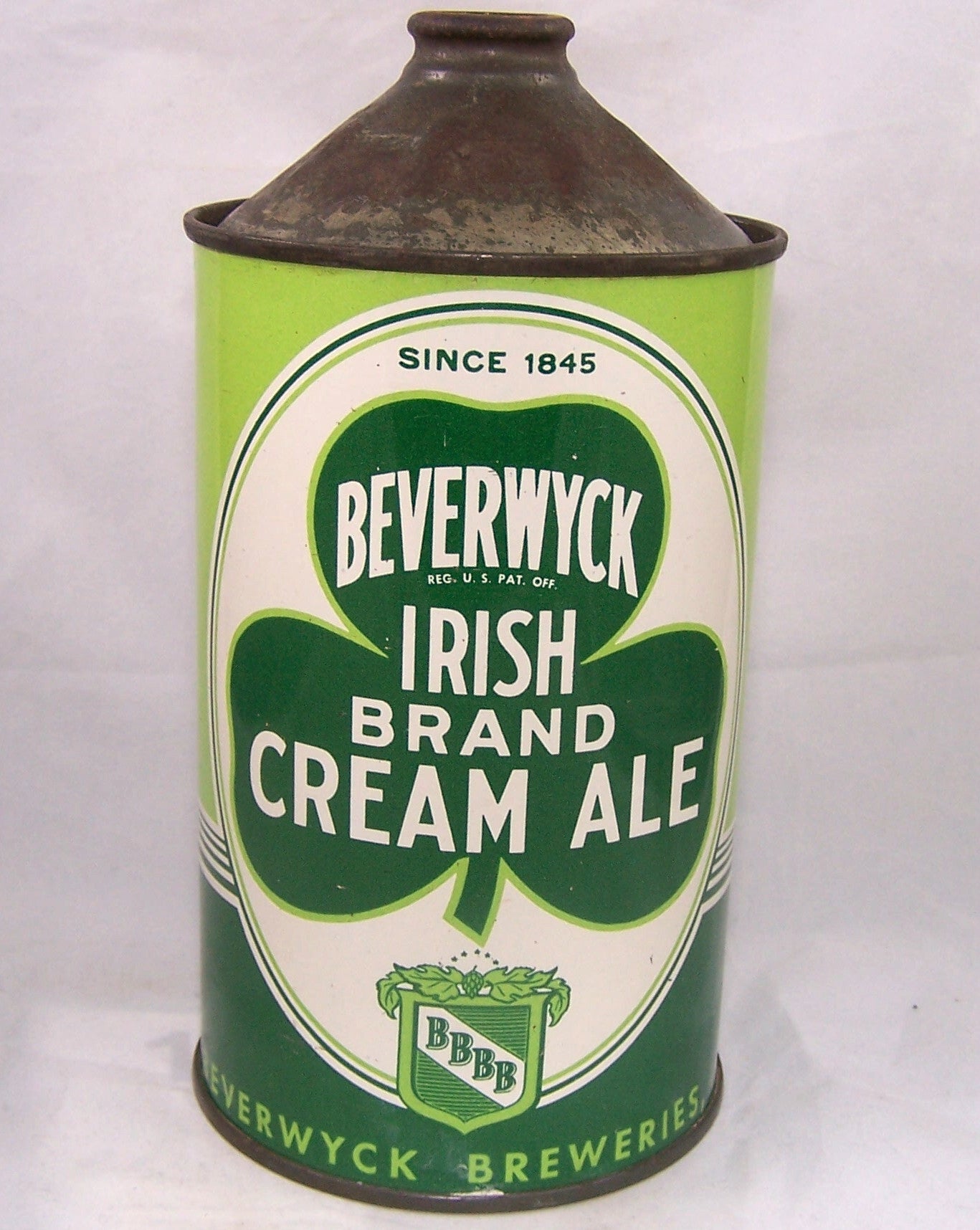 Beverwyck Irish Brand Cream Ale, USBC 203-04 Grade 1 to 1/1+ Sold on 12/29/16