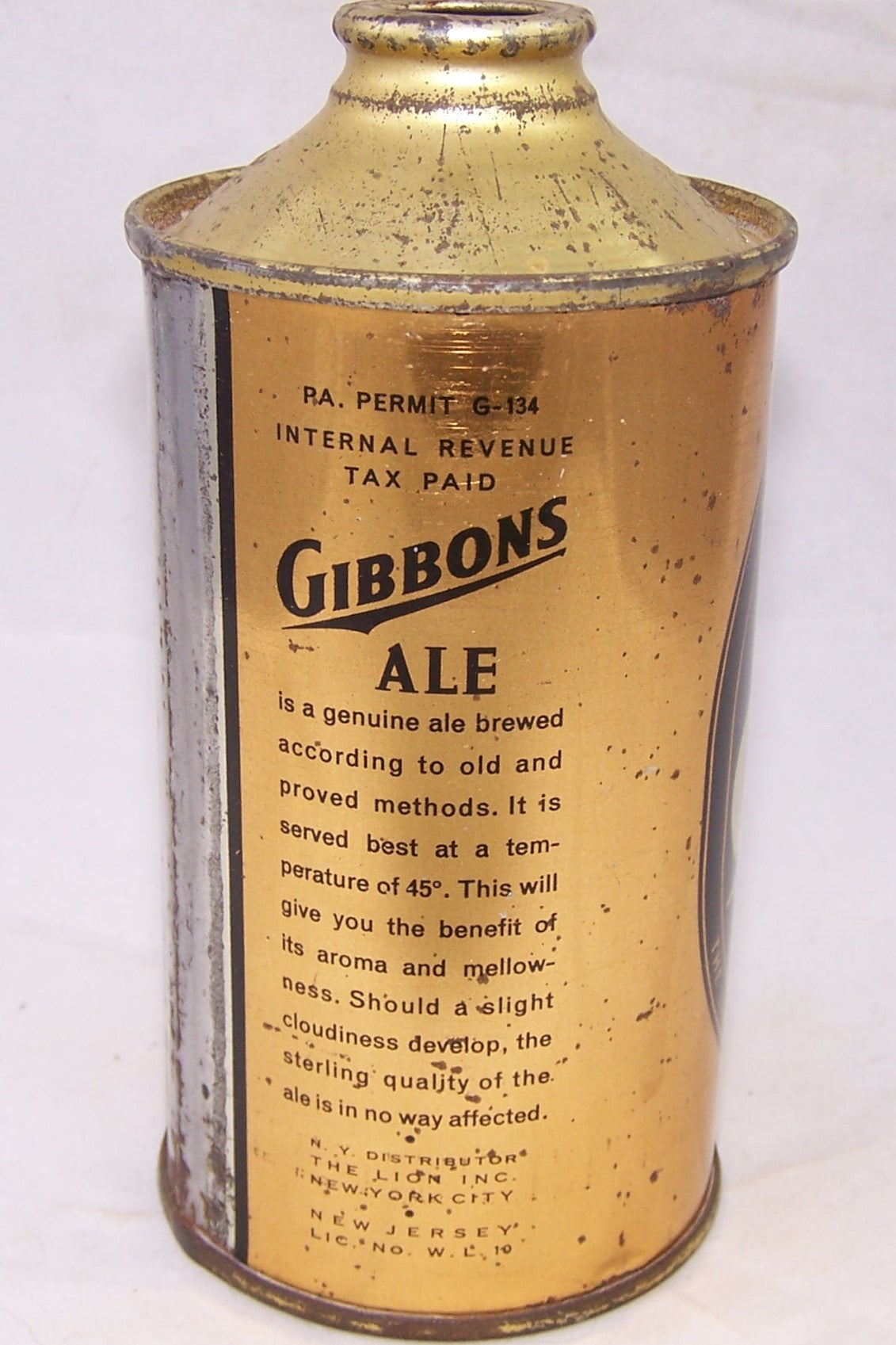 Gibbons Ale USBC 164-25, Grade 1- Sold on 05/19/19