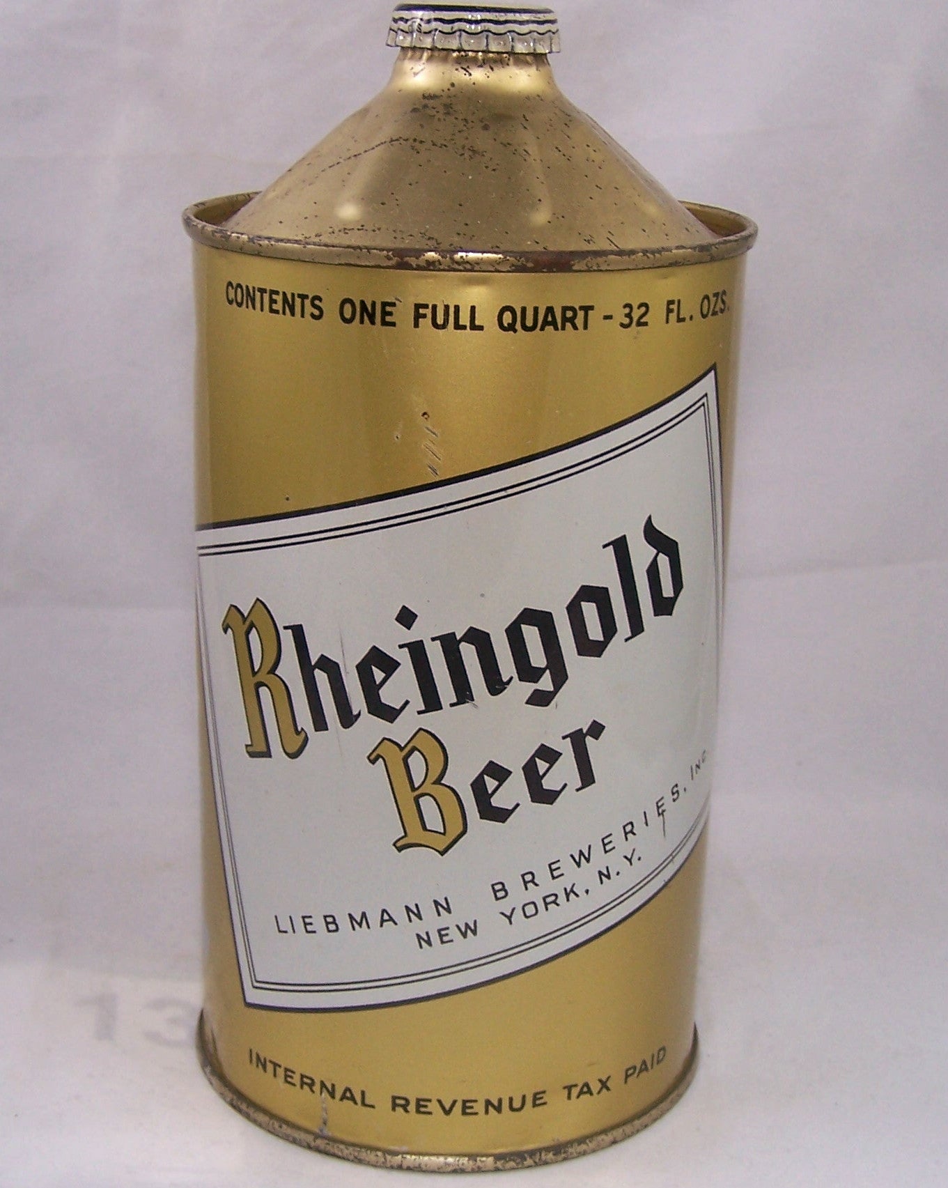 Rheingold Beer, USBC 218-08, Grade 1 Sold on 08/26/17