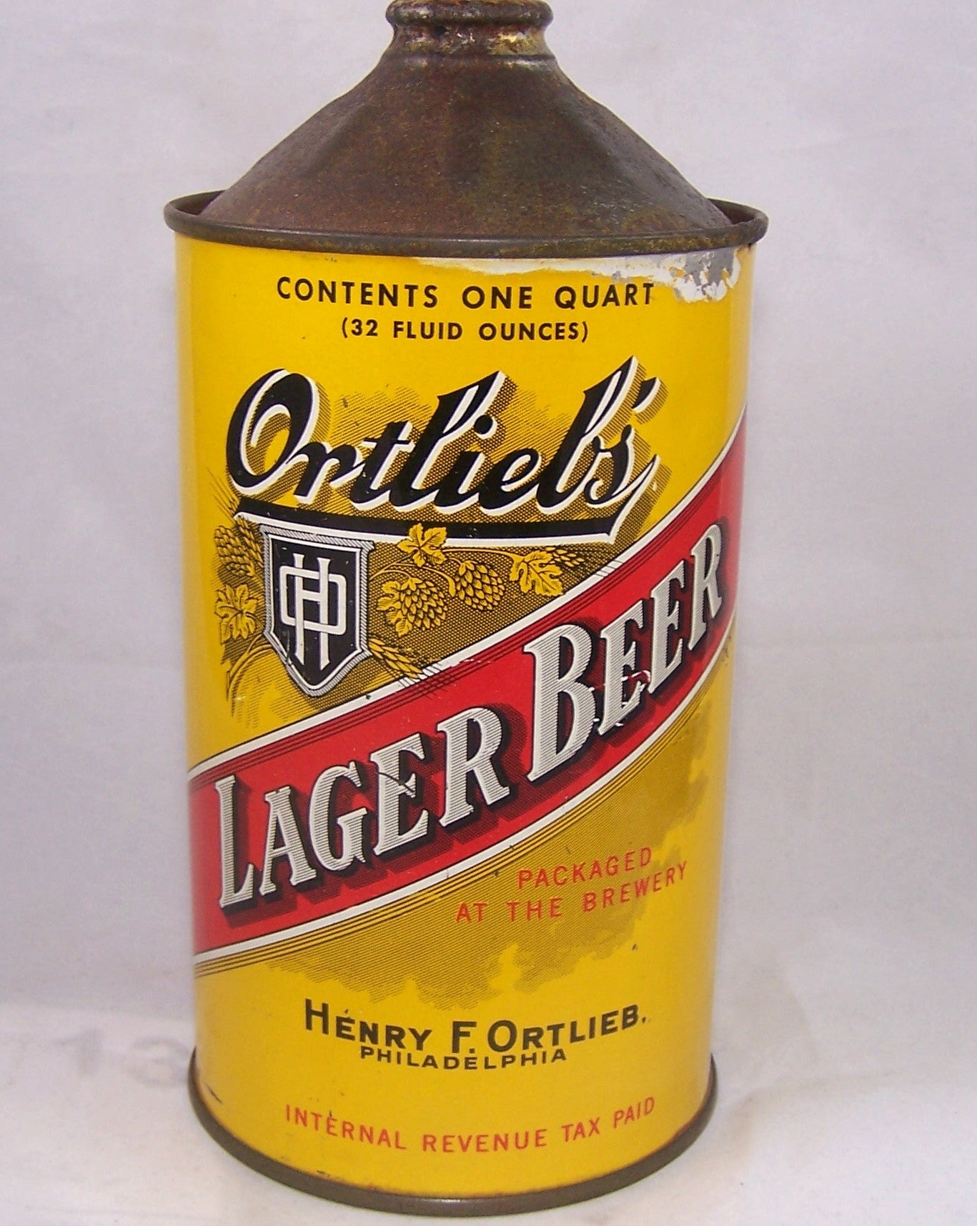 Ortlieb's Lager Beer, USBC 216-13, Grade 1/1- Sold on 09/21/16