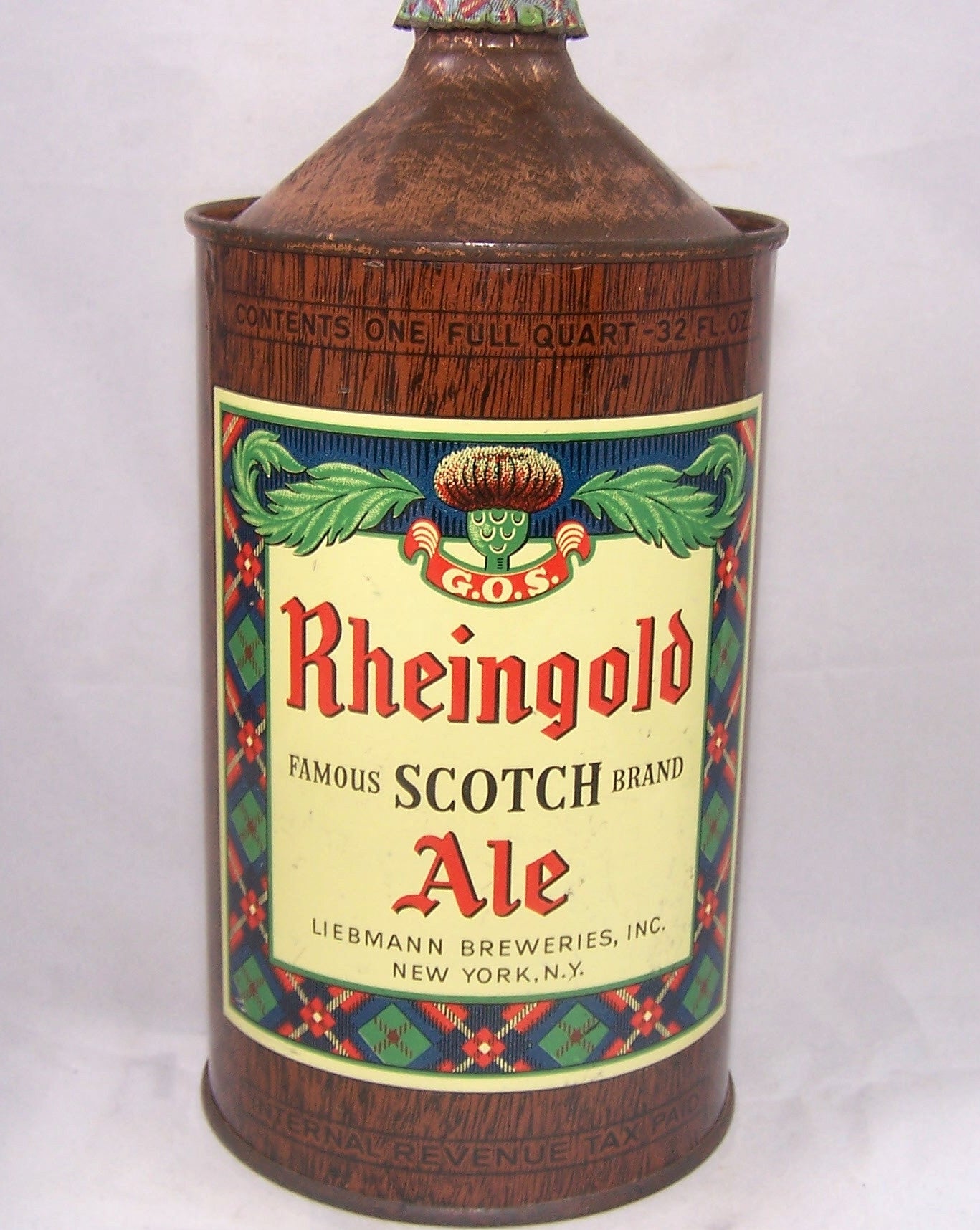 Rheingold Scotch Ale USBC 218-04, Grade 1/1+ Sold on 06/27/17
