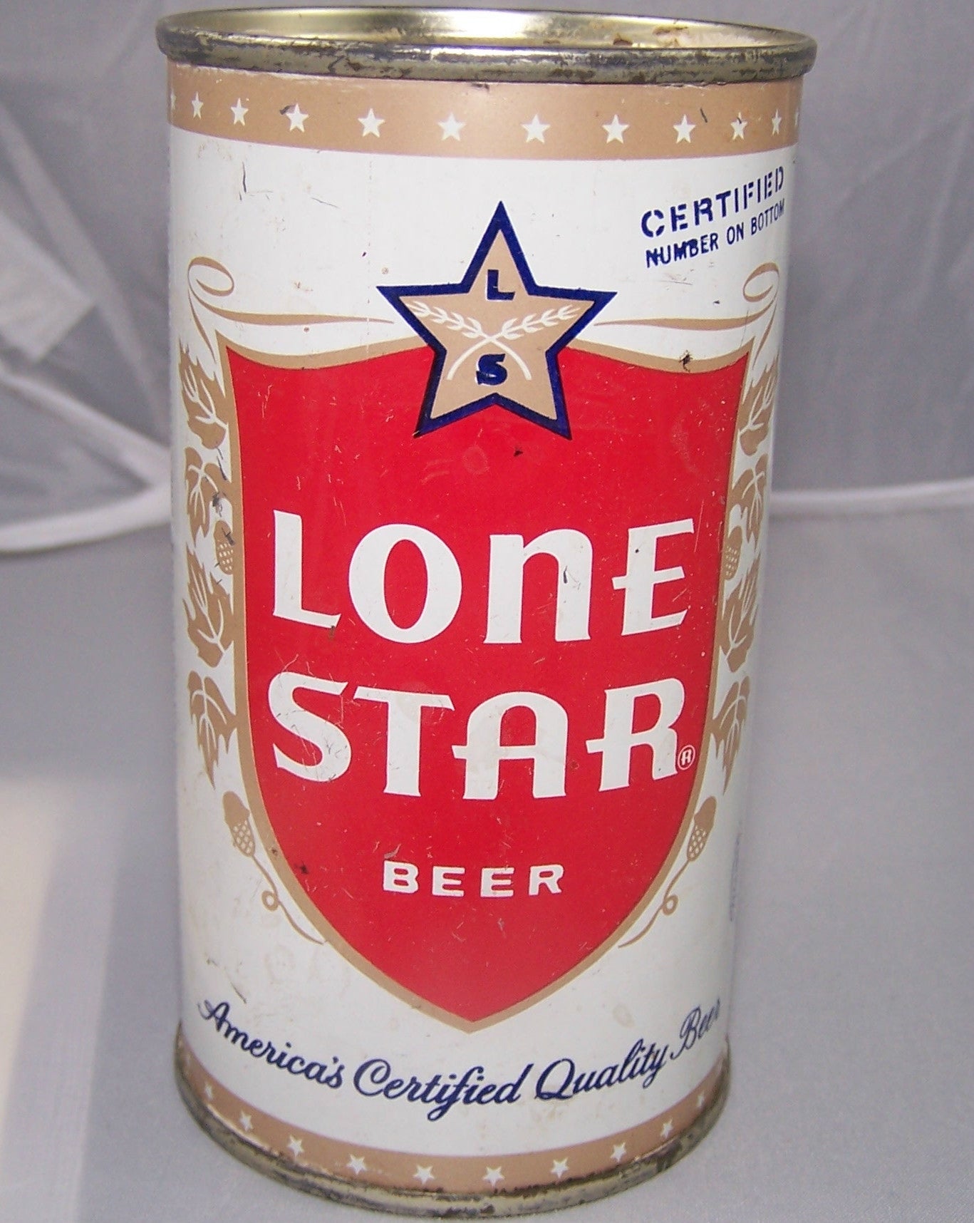Lone Star Enamel Beer, USBC 92-14, Grade 1/1- Sold!!