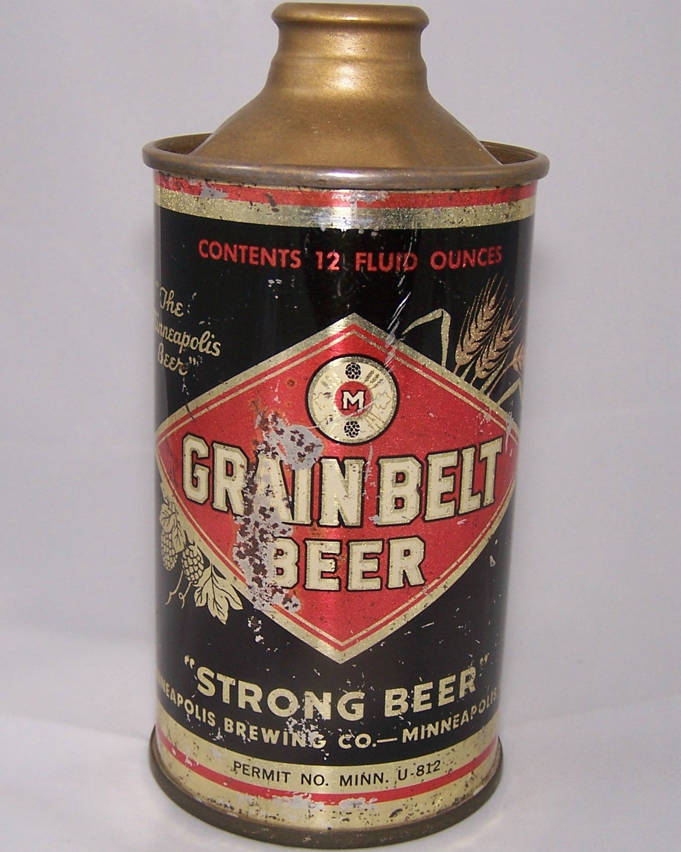 Grain Belt Strong Beer, USBC 166-29, Grade 1-/2+  Sold on 08/05/18