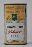 Brown Derby Pilsner Beer - ACTUAL can pictured on Lilek page #135